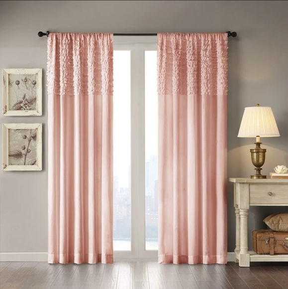 🆕️ 1 LEFT! Madison Park Oversized Ruffles Window Curtains - Picture 2 of 5